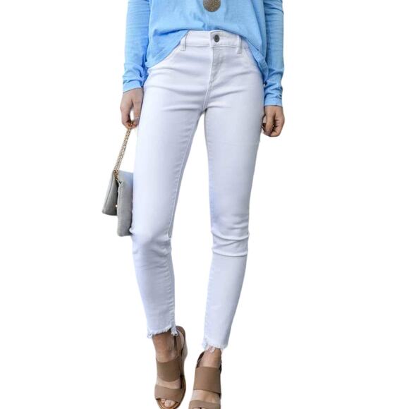DL1961 Women's Catalina Margaux Instascuplt Skinny Fit Ankle Jeans White Size 26 - Picture 1 of 10